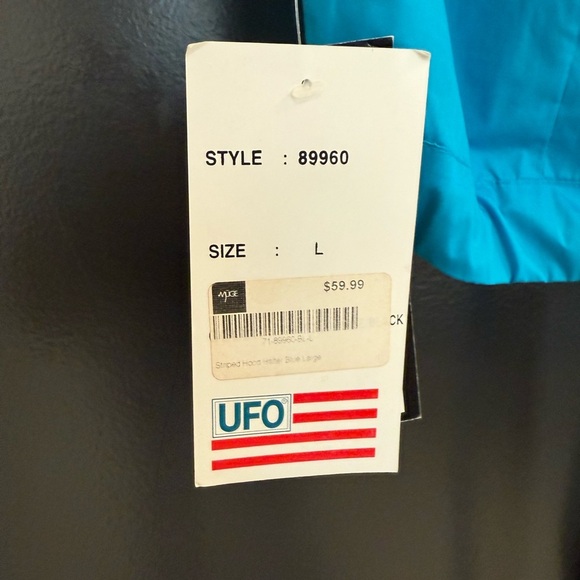 UFO NWT VINTAGE Y2K crop ultra rare!!! Size L Black and Blue Crop Tie Front Top - Picture 11 of 14